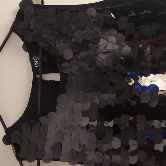 I.N.C. International Concepts Sequins Shift Dress Deep Black Size XL - Picture 5 of 9